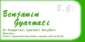 benjamin gyarmati business card